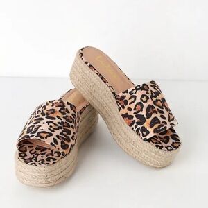 O'Ahu 2 Leopard Print Espadrille Platforms